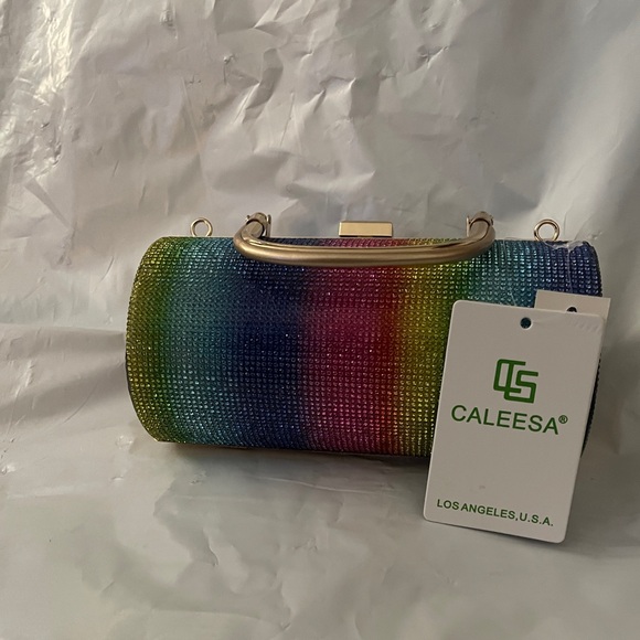 Calessa Multi-Color Glitter Wristlet with Gold Details - Picture 3 of 5